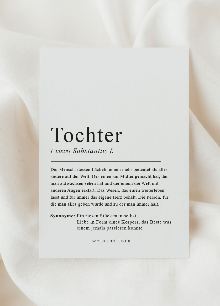 Postkarte No. 164 "TOCHTER DEFINITION"