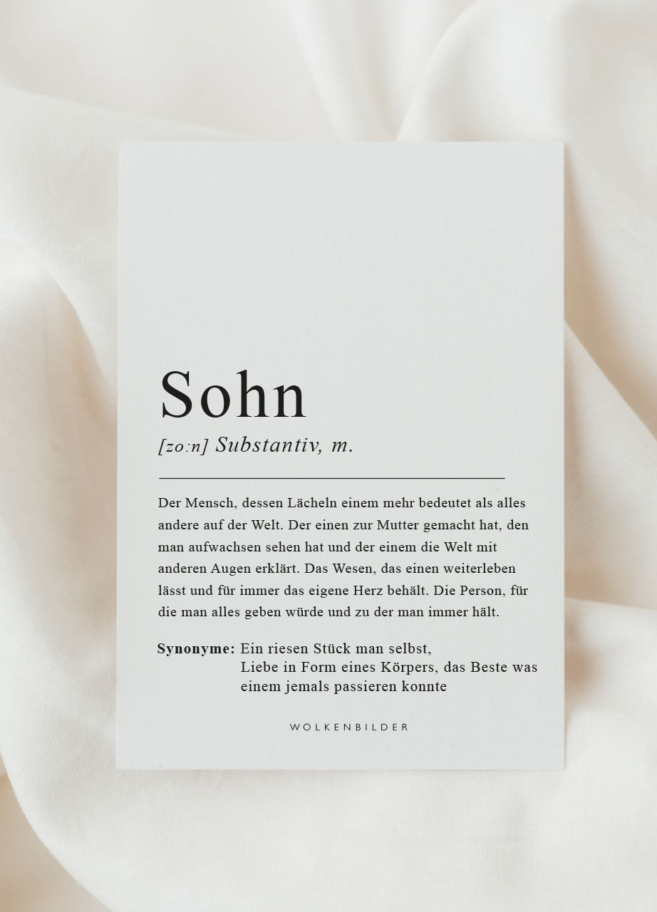 Postkarte No. 171 "DEFINITION SOHN"