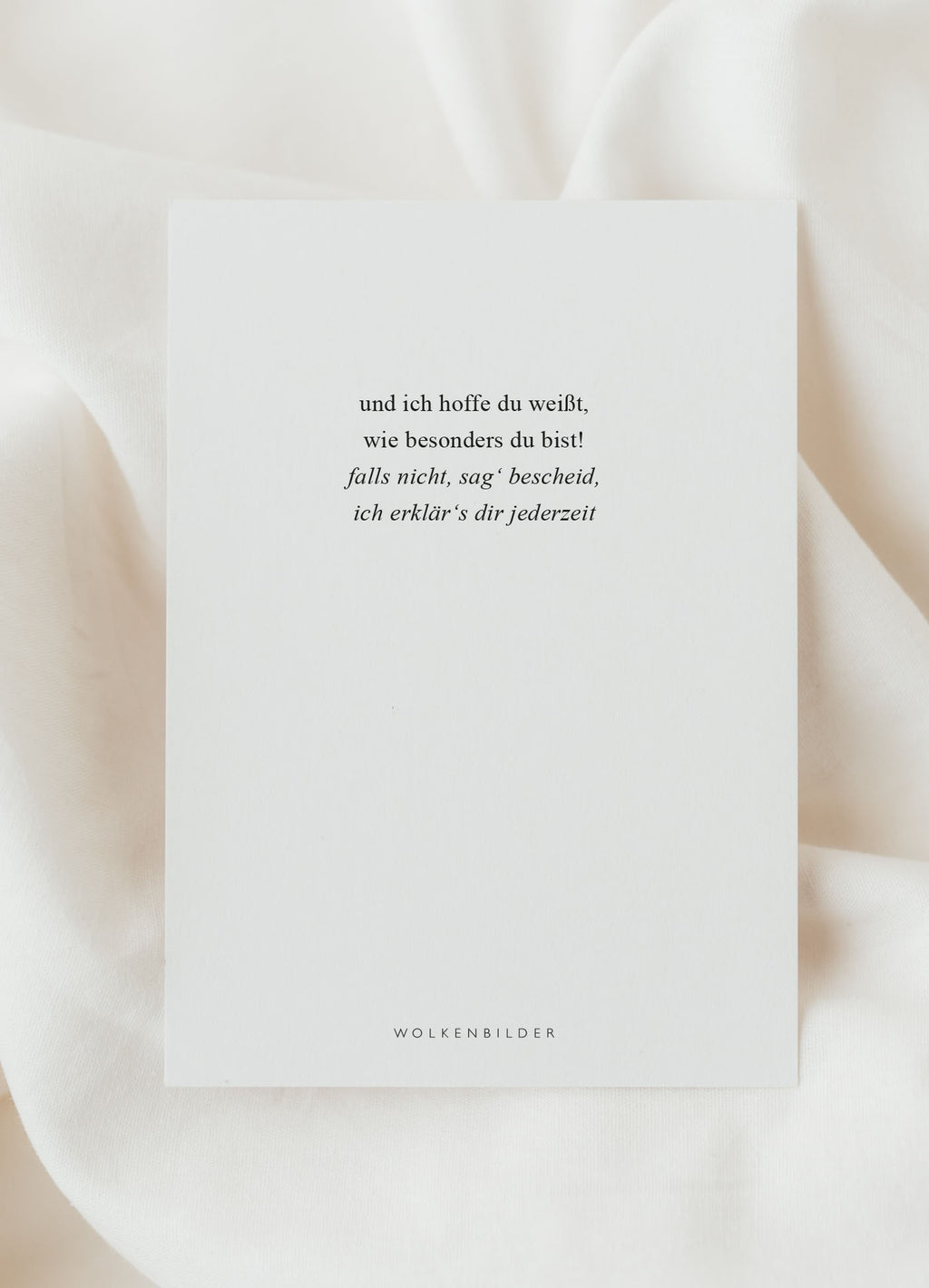 Postkarte No. 189 "SAG BESCHEID"