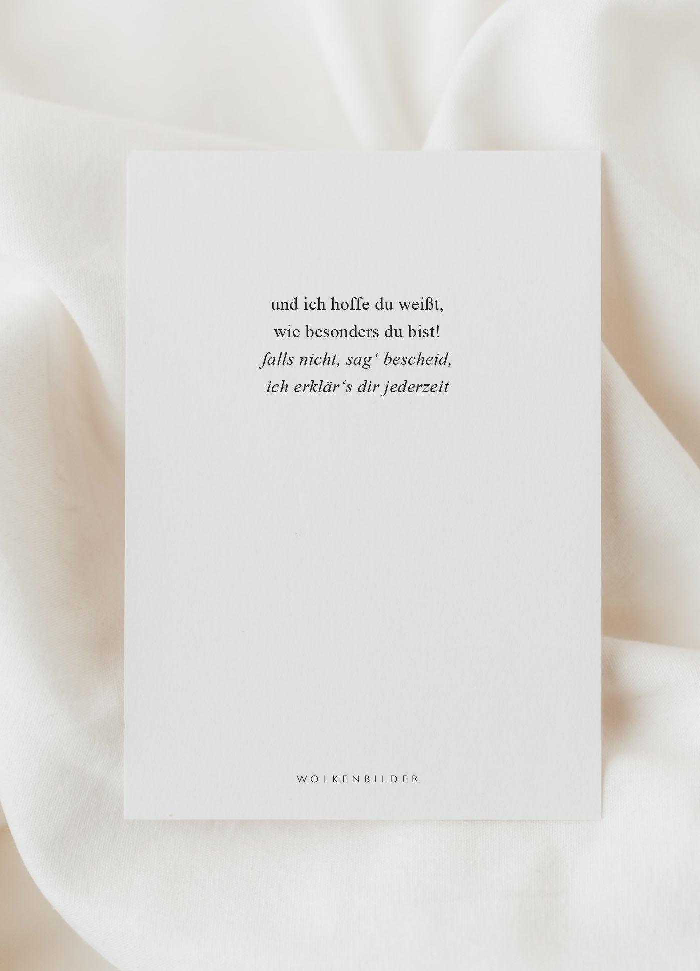 Postkarte No. 189 "SAG BESCHEID"