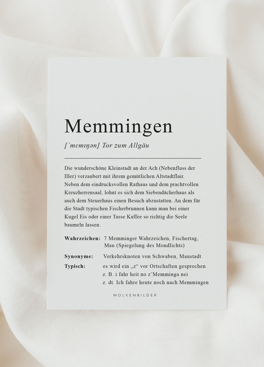 Postkarten Städte Definitionen