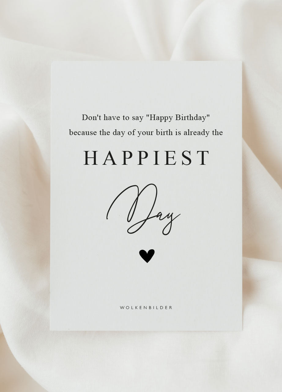 Postkarte No. 19 "HAPPIEST DAY"