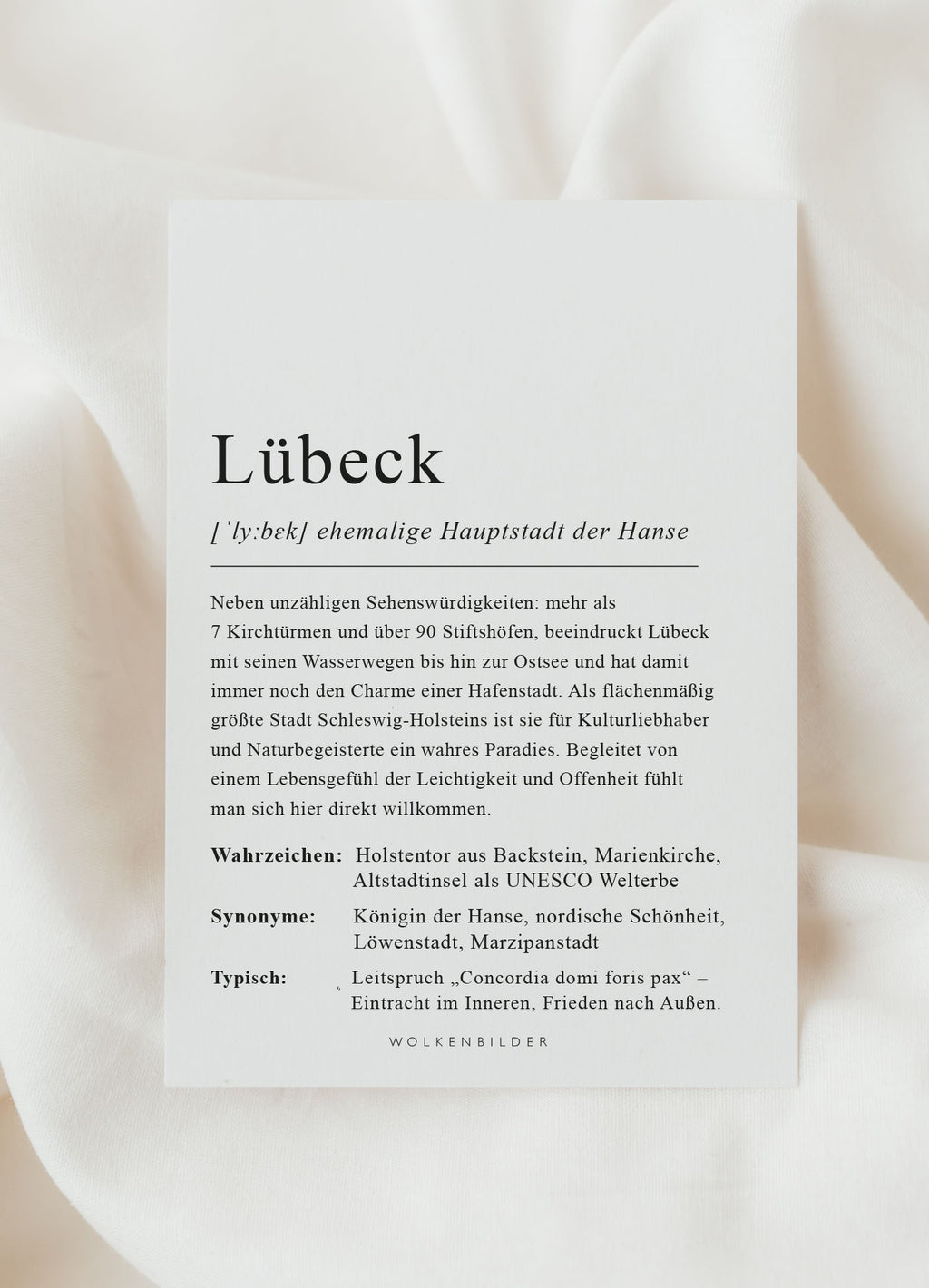 Postkarten Städte Definitionen