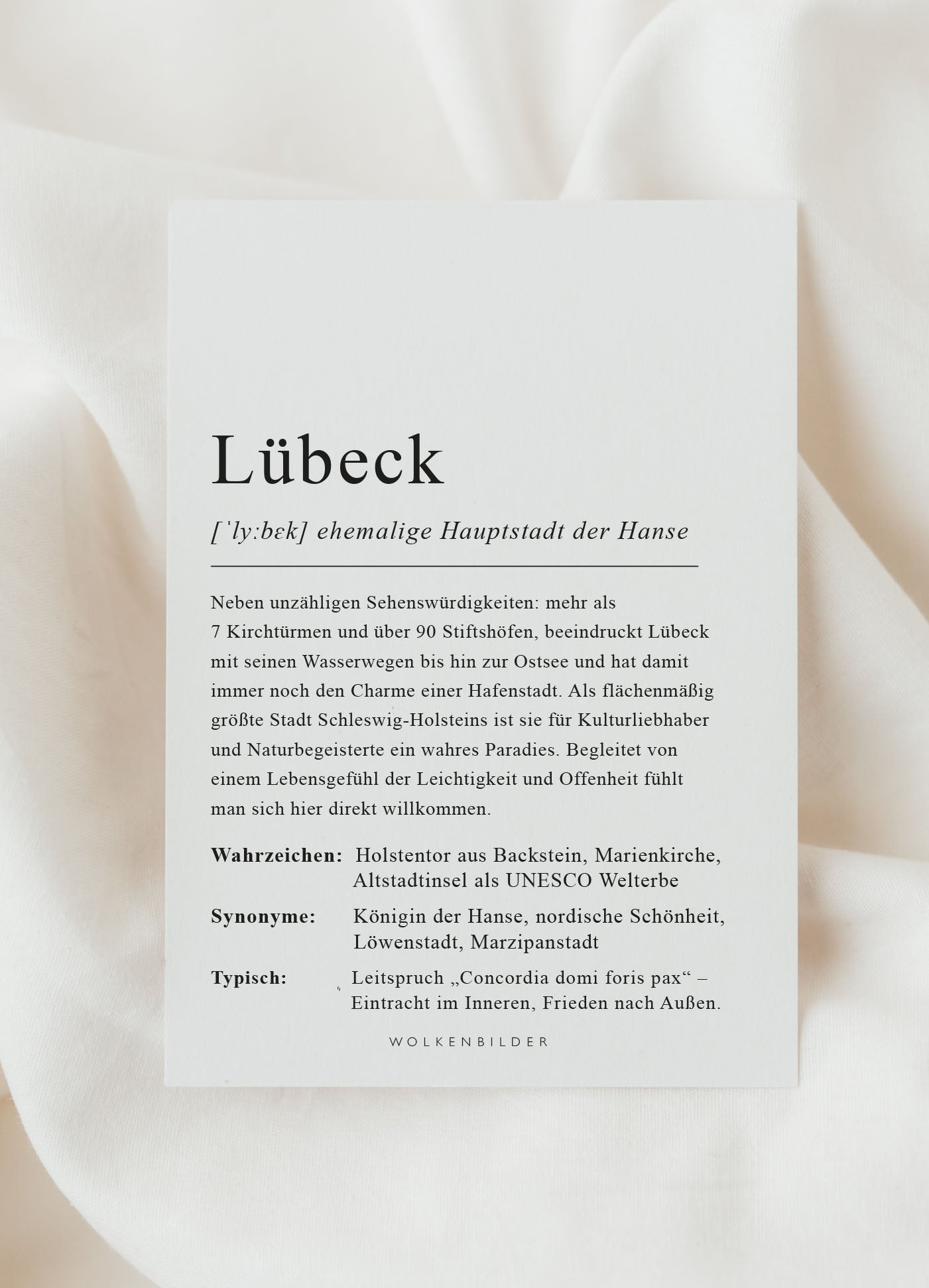 Postkarten Städte Definitionen