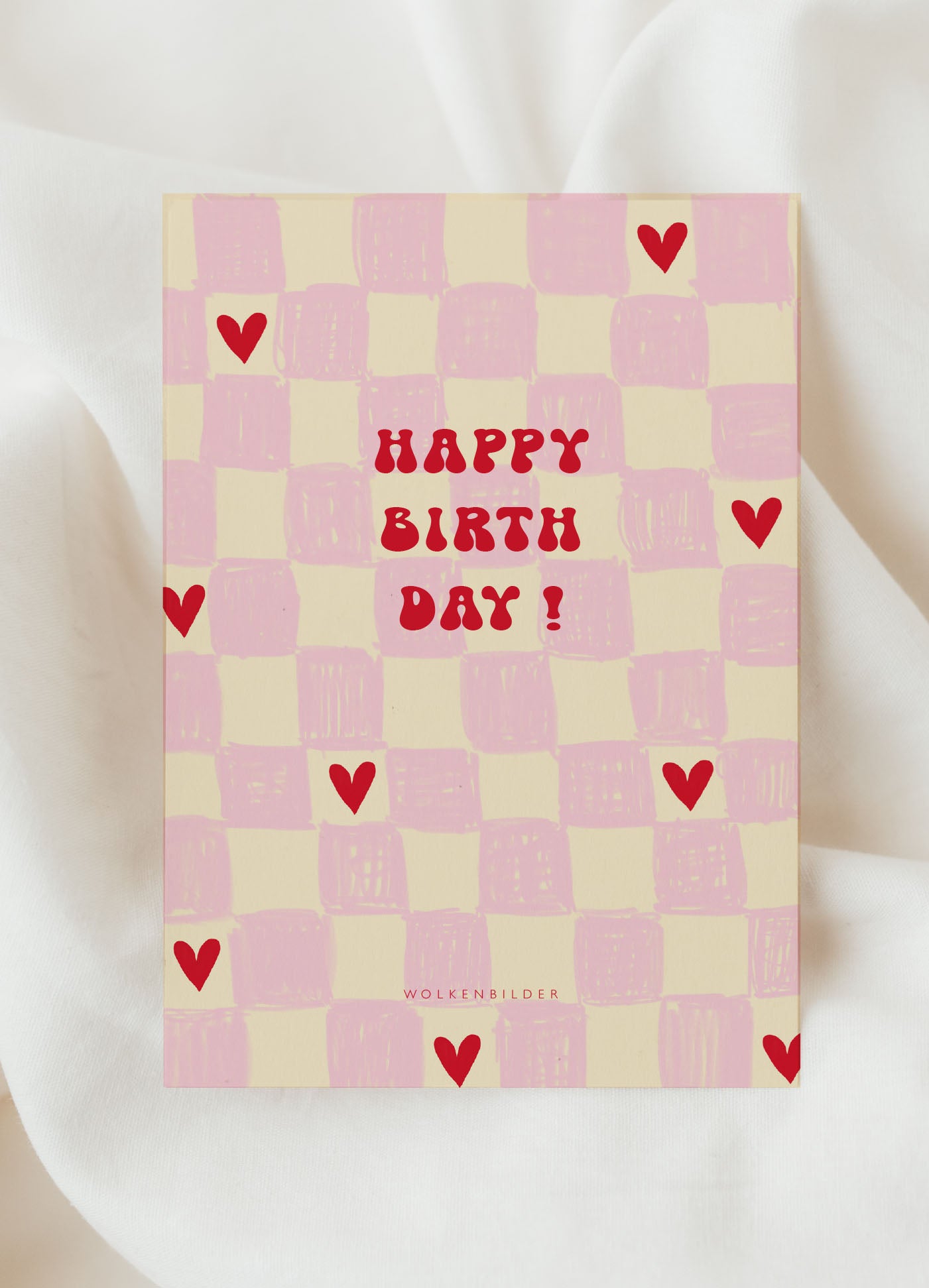 Postkarte No. 4.2 "HAPPY BIRTHDAY CARO HERZ"