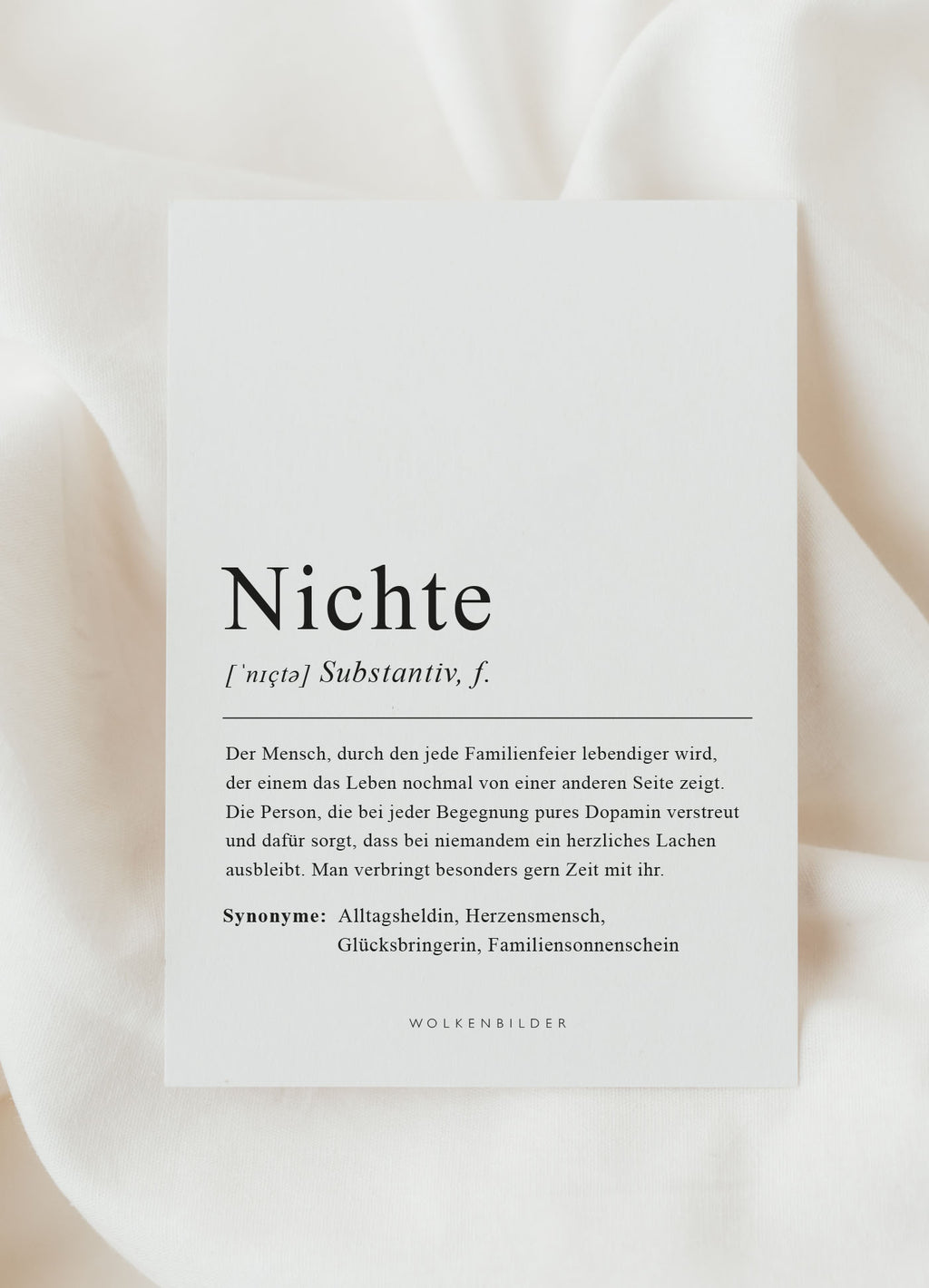 Postkarte No. 5.2 "NICHTE DEFINITION"