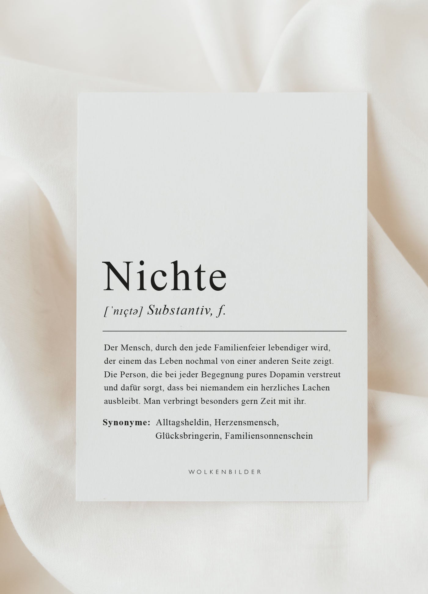 Postkarte No. 5.2 "NICHTE DEFINITION"