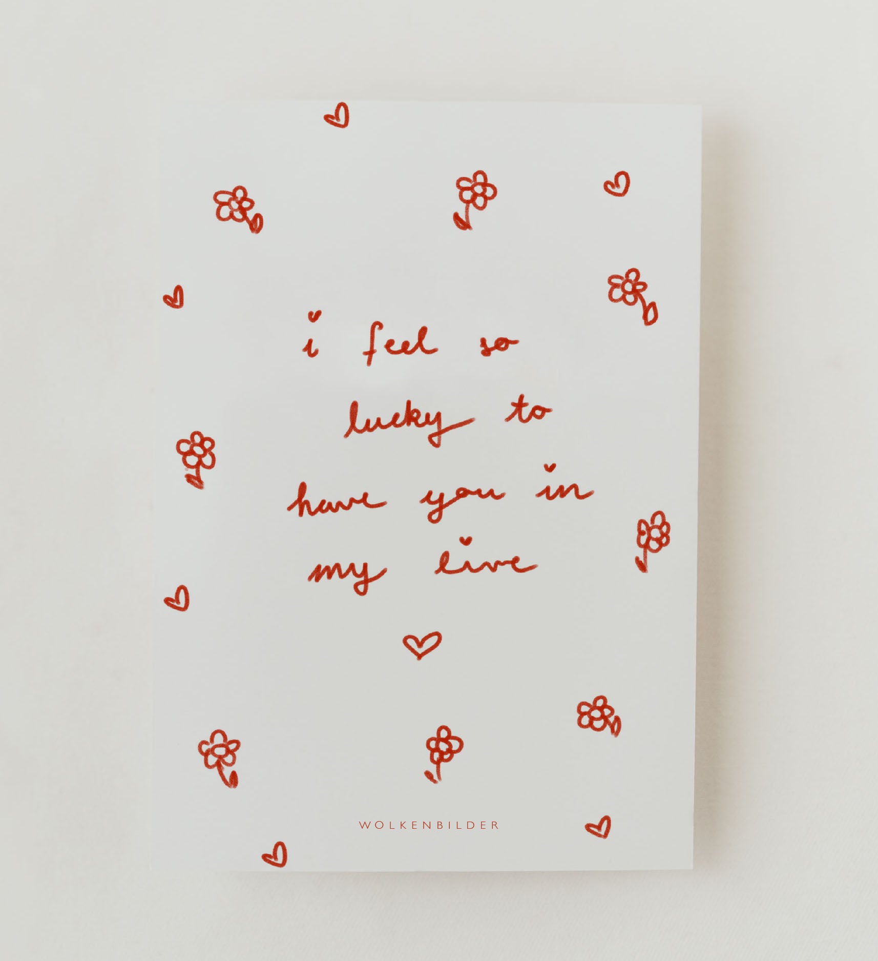 Postkarte No. 50.2 "SO LUCKY TO HAVE YOU"