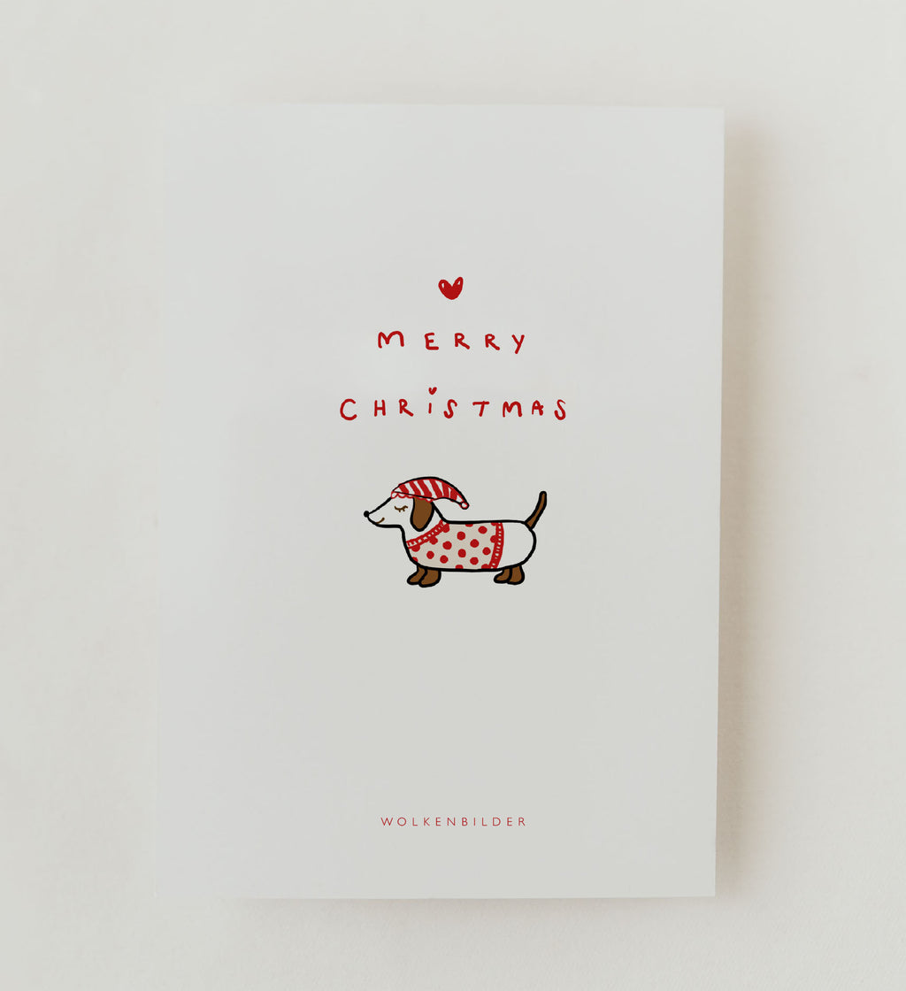 Postkarte No. 53.2 "WEIHNACHTS DACKEL"