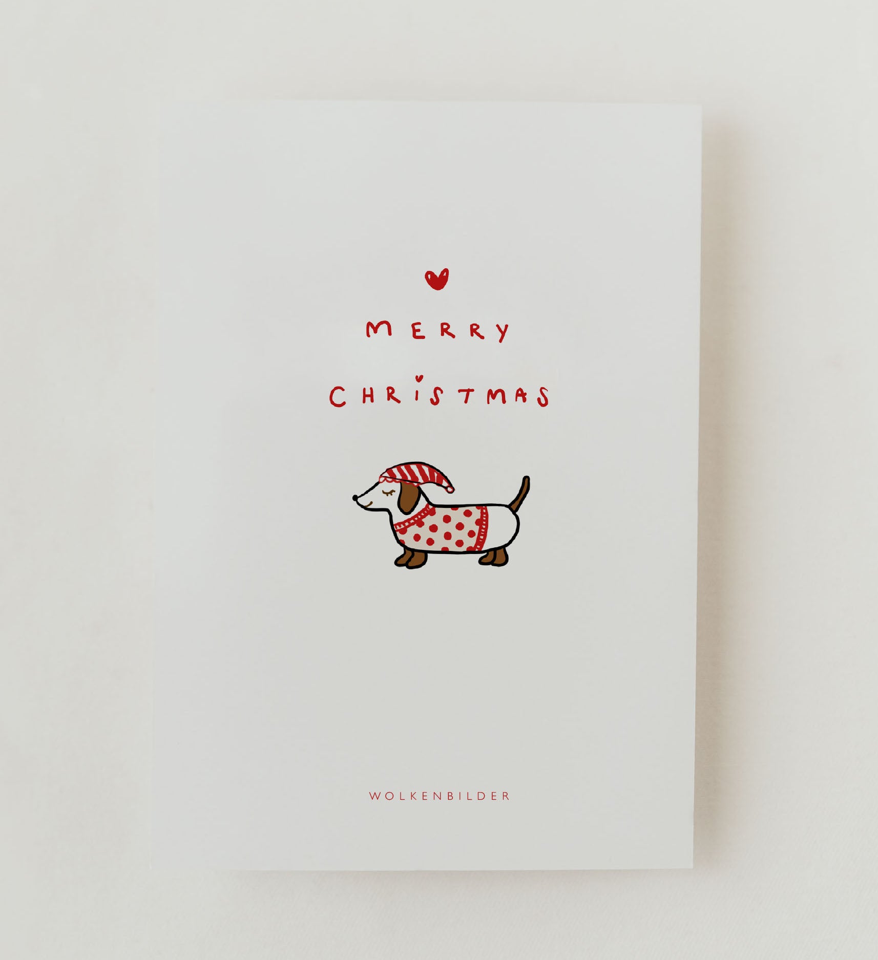 Postkarte No. 53.2 "WEIHNACHTS DACKEL"