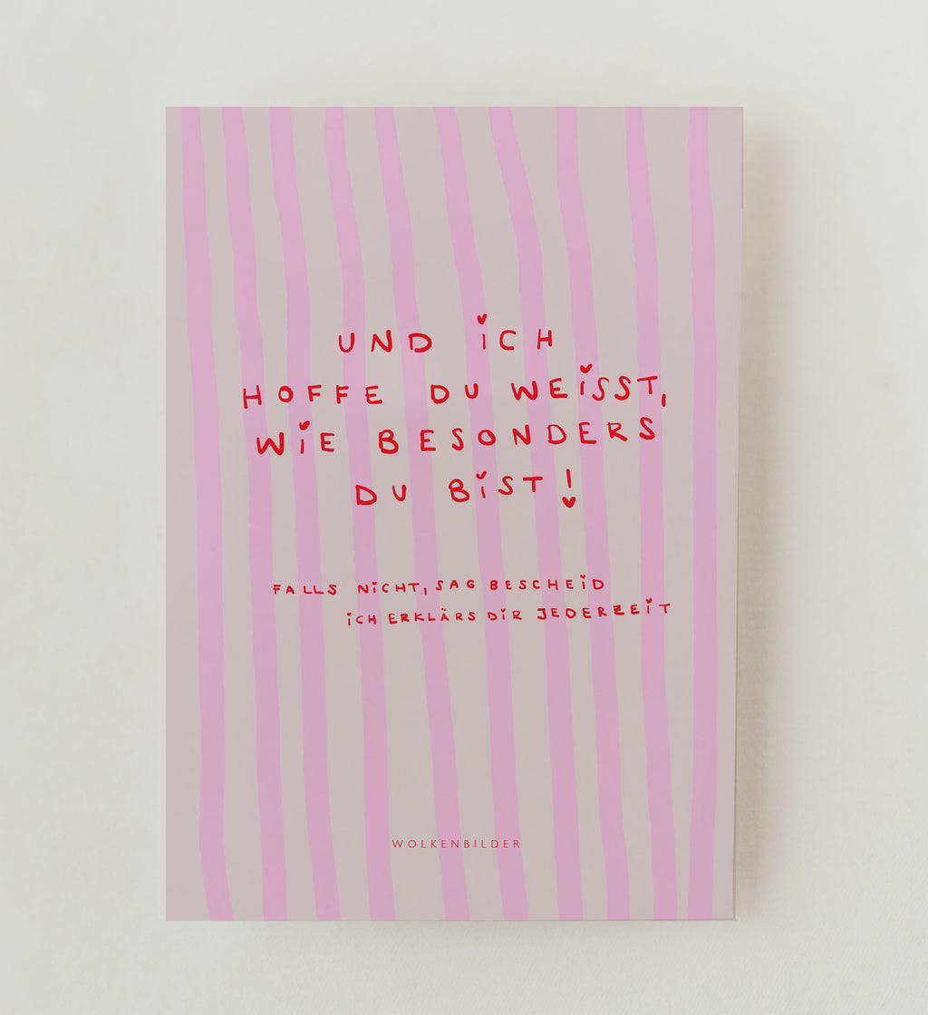 Postkarte No. 58.2 wie besonders du bist