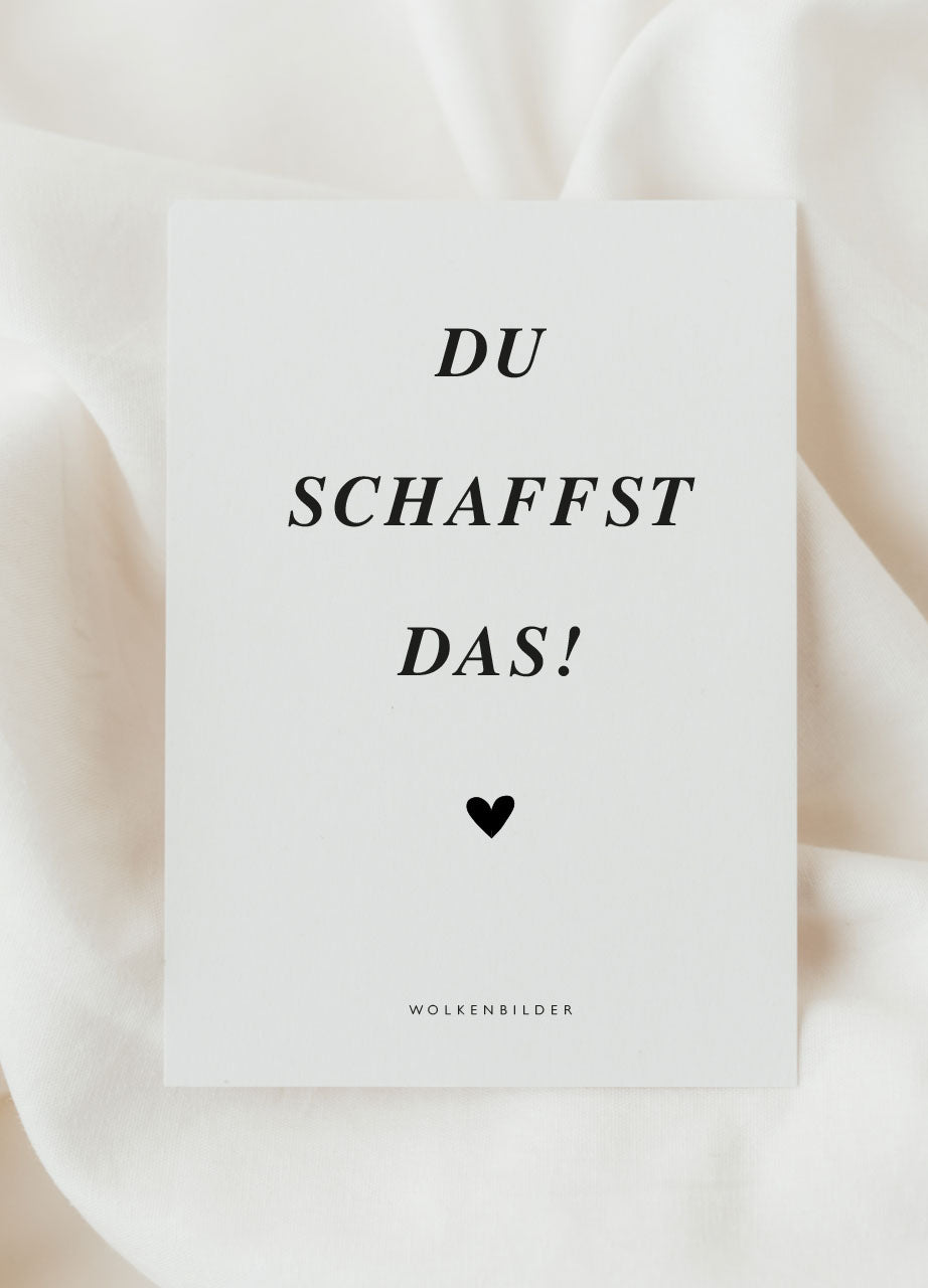 Postkarte No. 58 "DU SCHAFFST DAS"