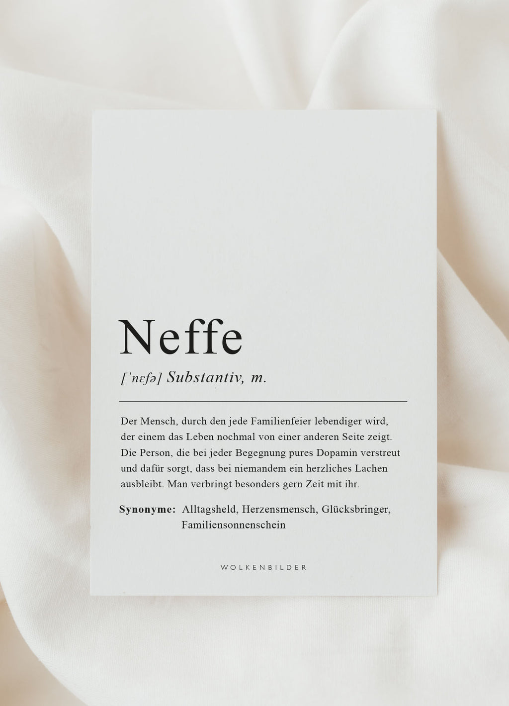 Postkarte No. 6.2 "NEFFE DEFINITION"
