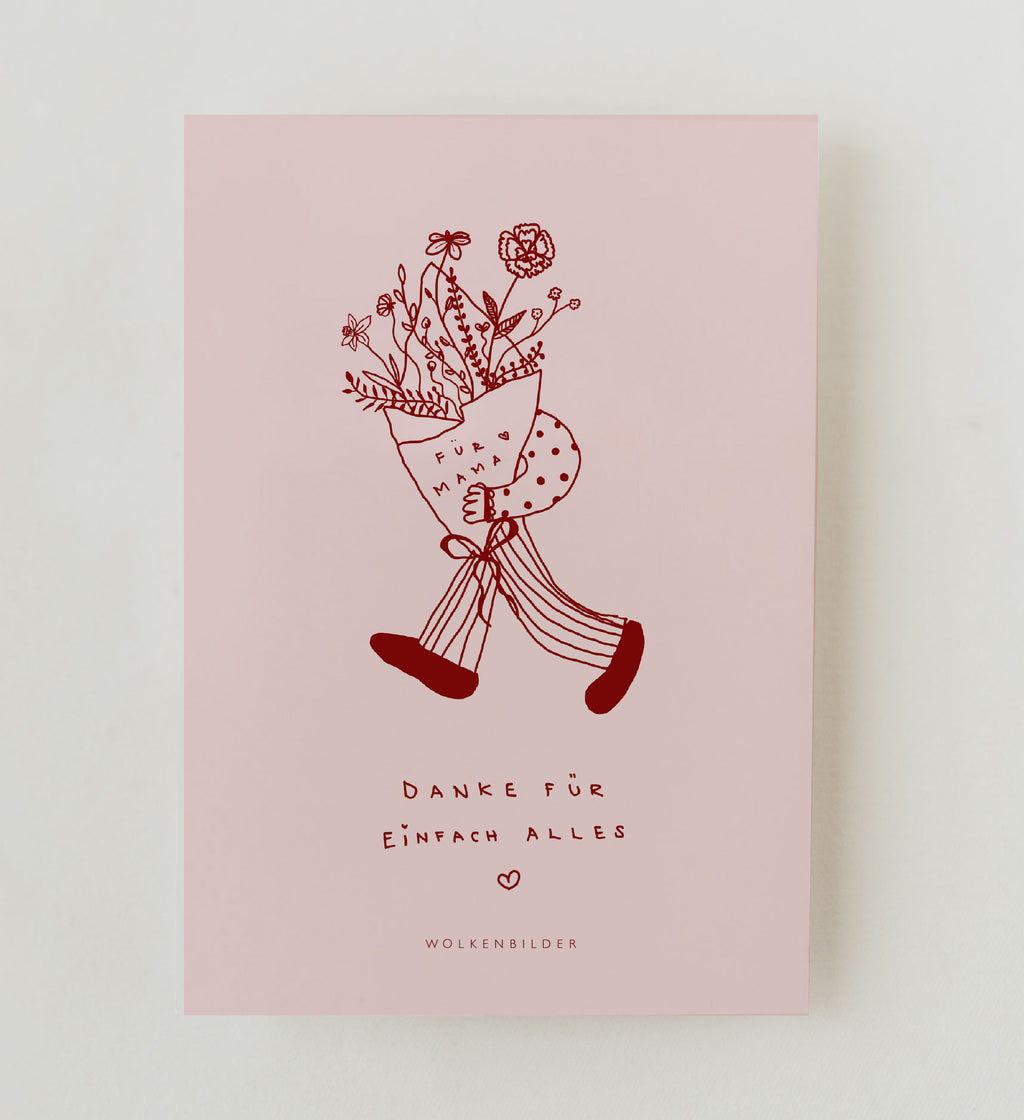 Postkarte No. 60.2 Für Mama XL-Blumenstrauß