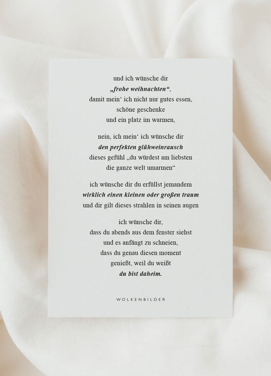 Postkarte No. 67 "FROHE WEIHNACHTEN"