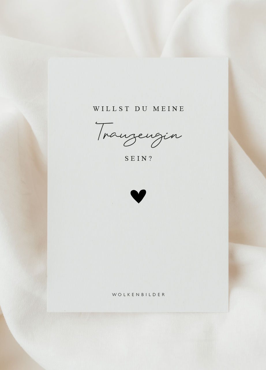 Postkarte No. 76 "TRAUZEUGIN"