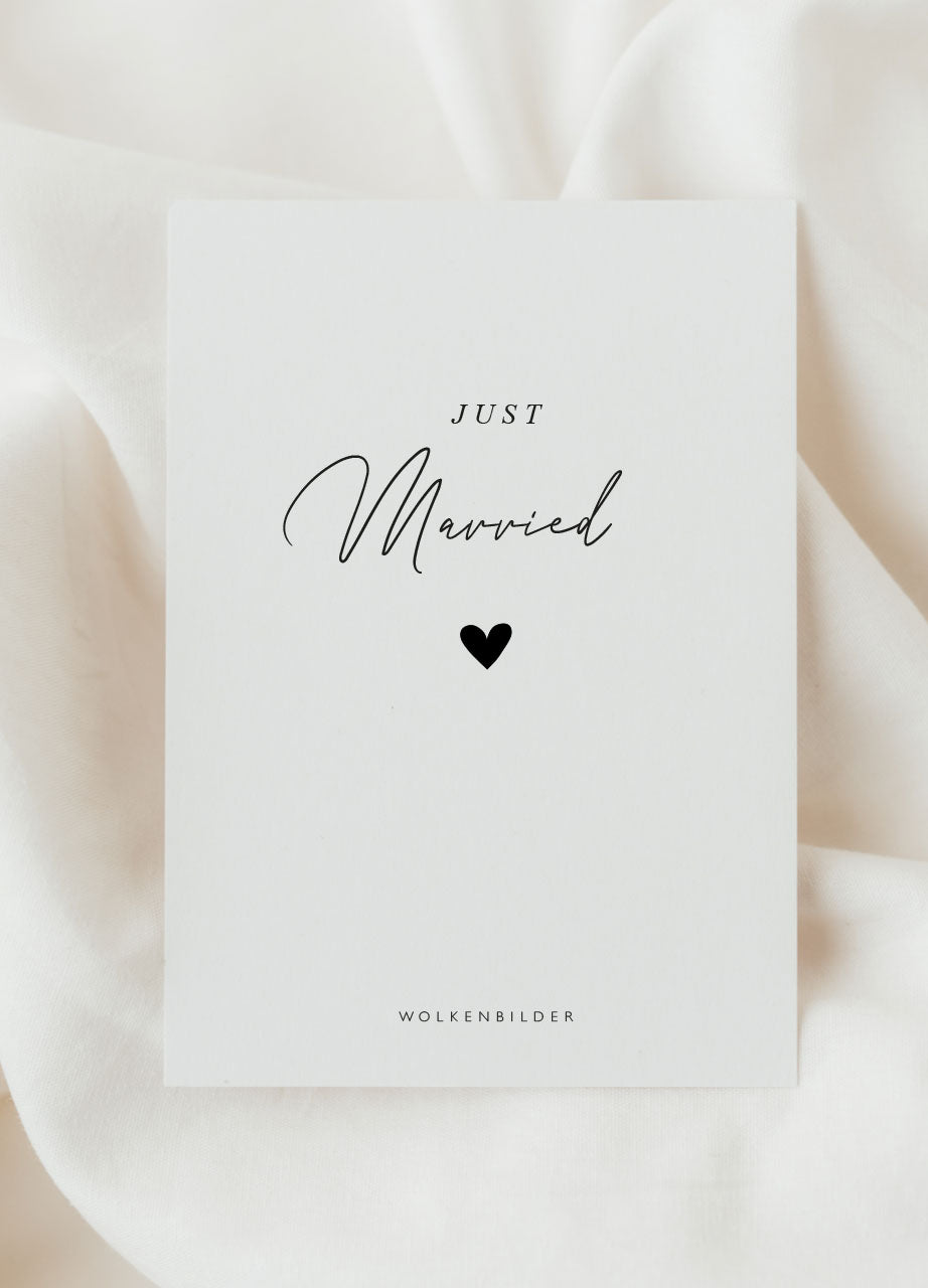 Postkarte No. 79 "JUST MARRIED"