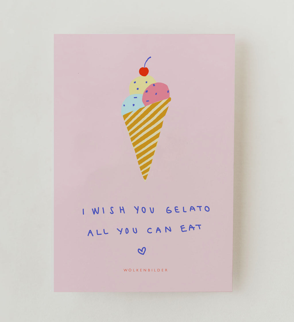 Postkarte No. 92.2 Gelato all you can eat