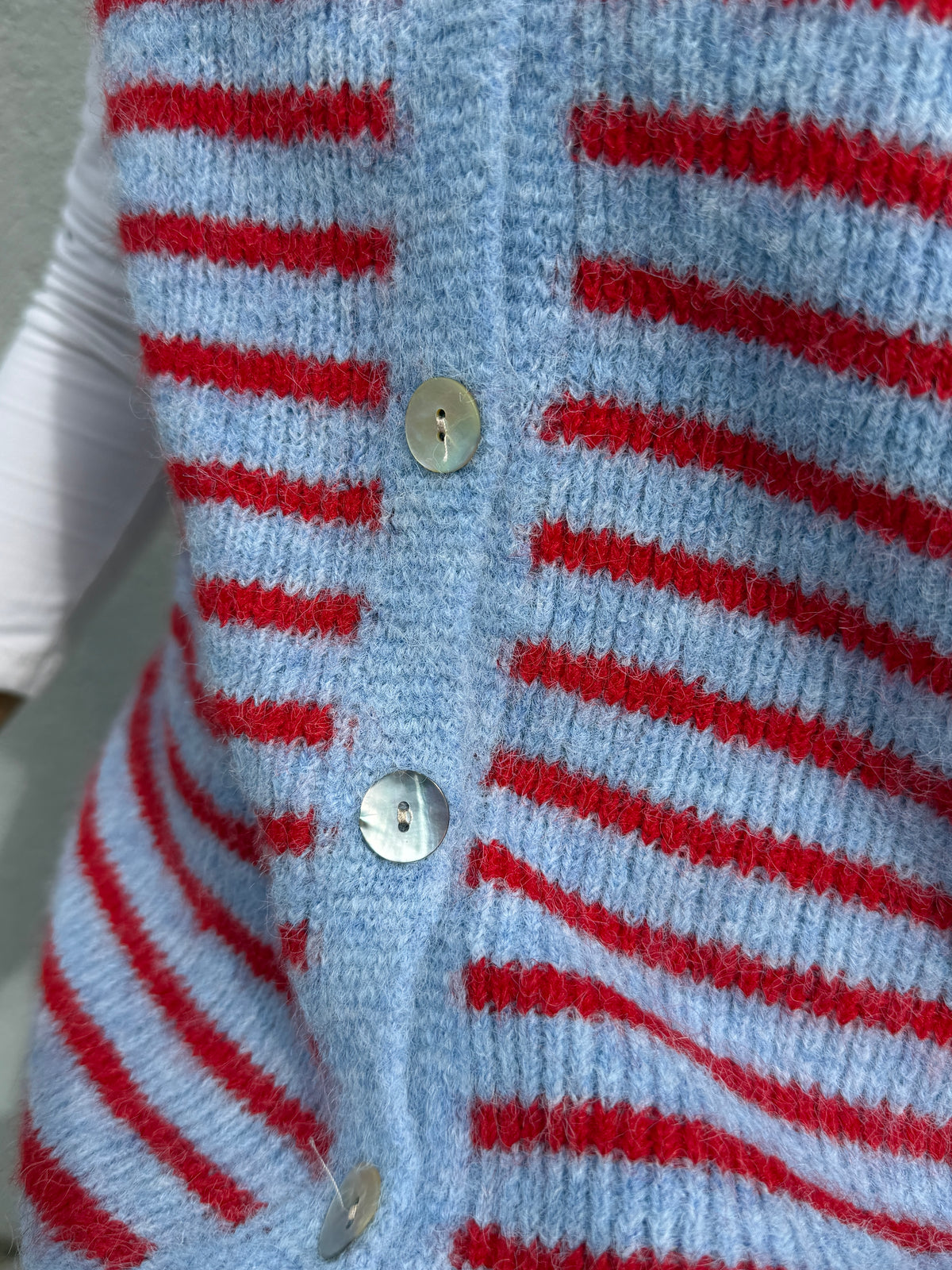 Strickweste "FRIDA" Rot/Blau