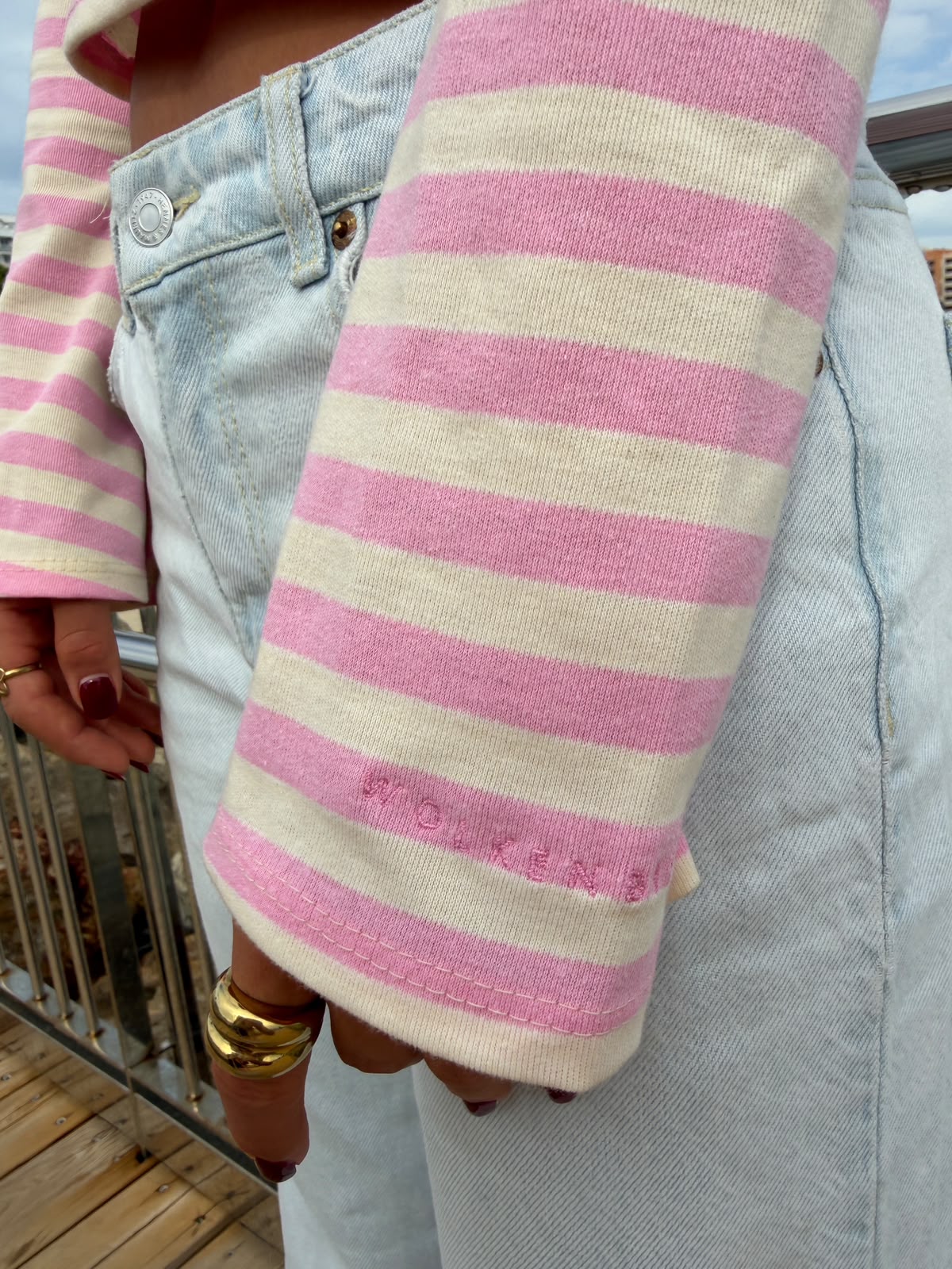 Longsleeve "BLAIRE" Creme/Rosa