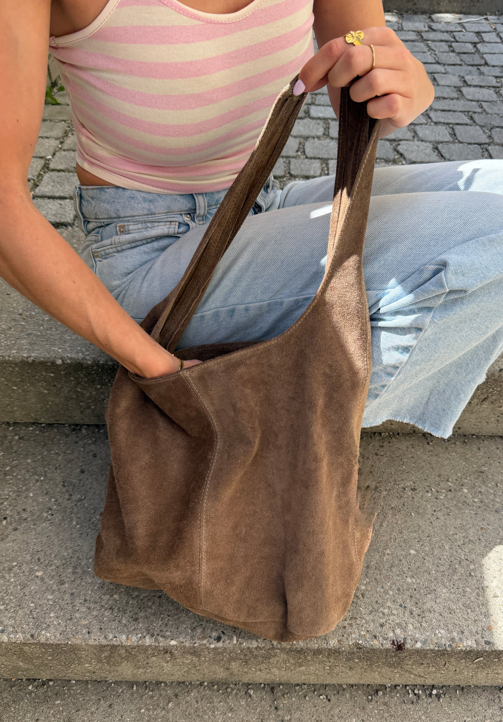 Wildleder-Tasche "BELLA"