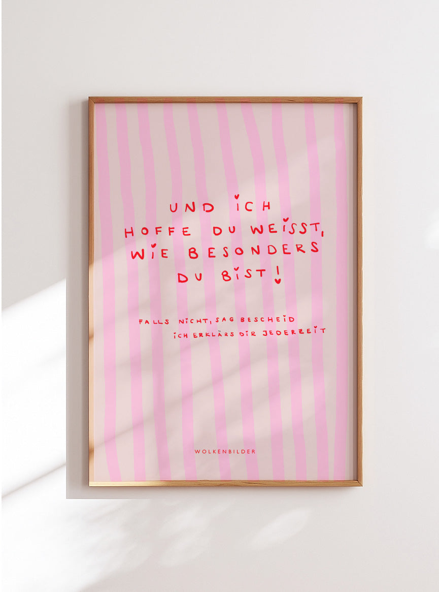 Poster No. 26 "WIE BESONDERS DU BIST"