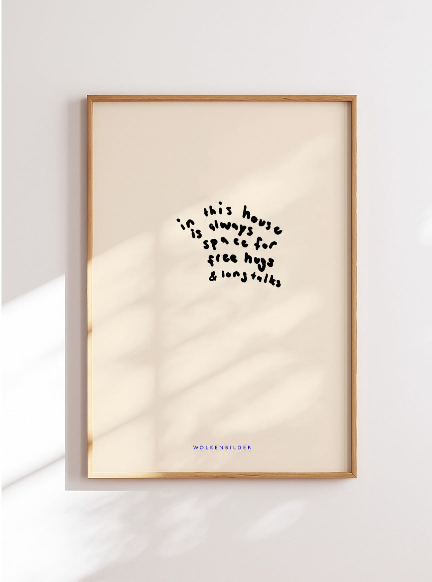 Poster No. 41.2 "free hugs & long talks"