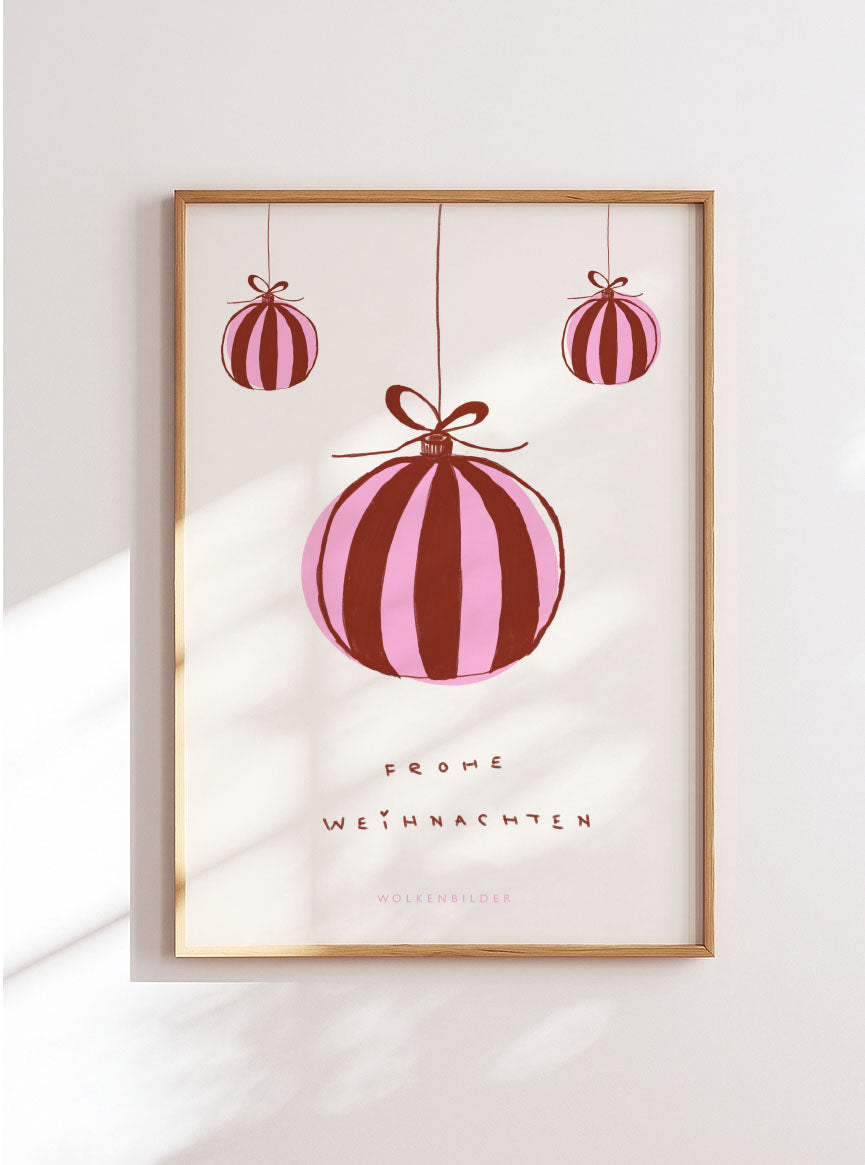 Poster No. 47 "FROHE WEIHNACHTEN CHRISTBAUMKUGEL"