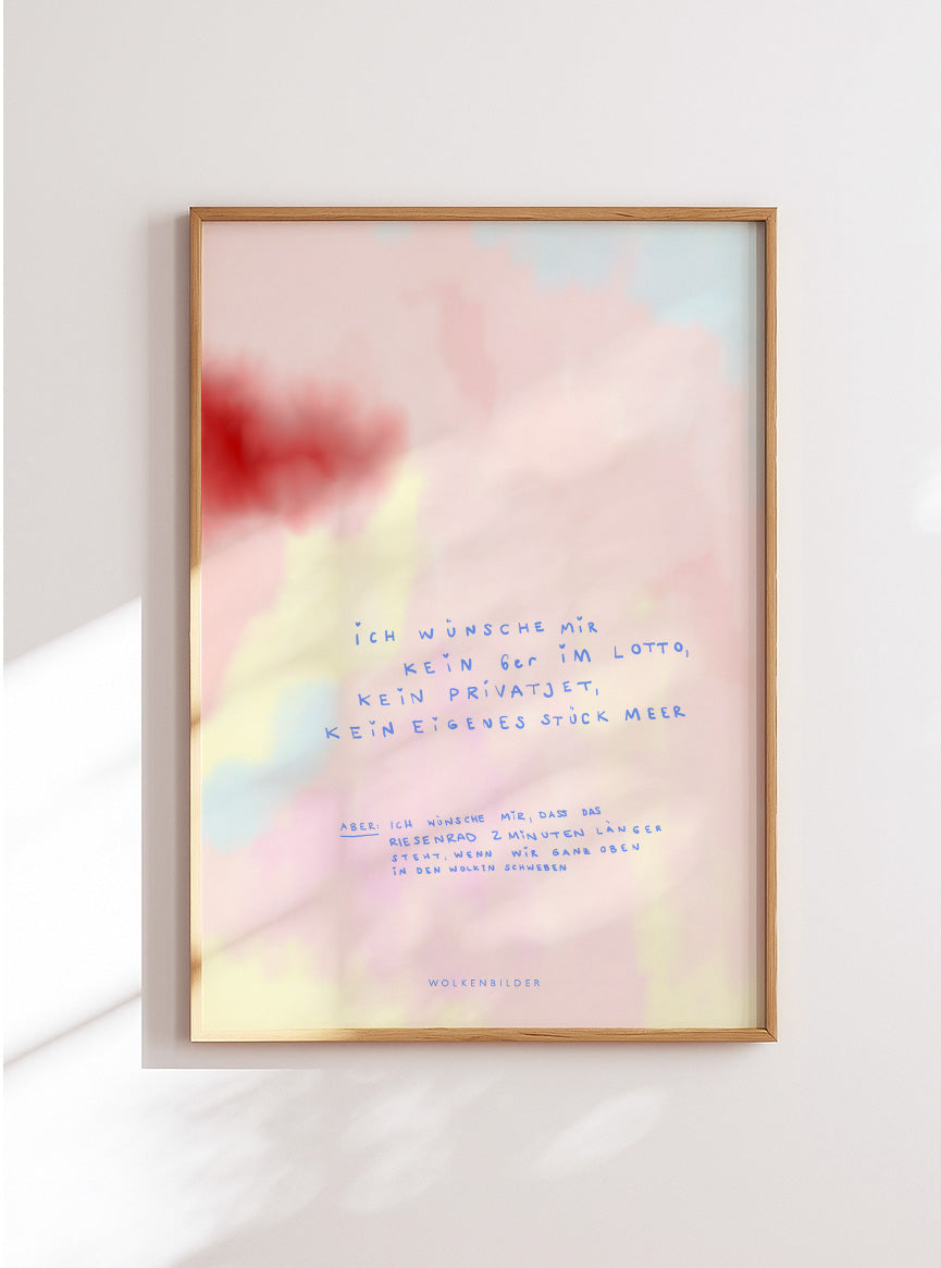 Poster No. 48 "manchmal lassen Wolken..."