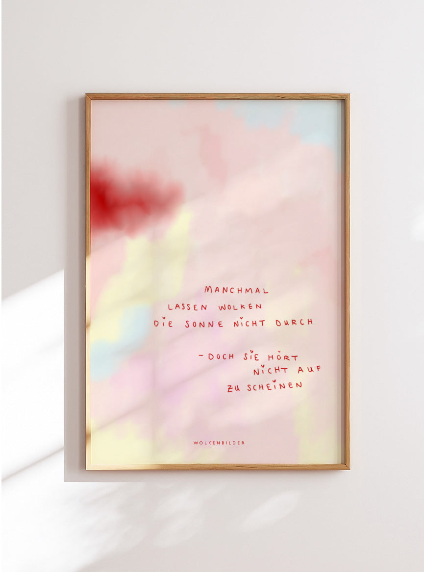 Poster No. 48.3 "MANCHMAL LASSEN DIE WOLKEN"