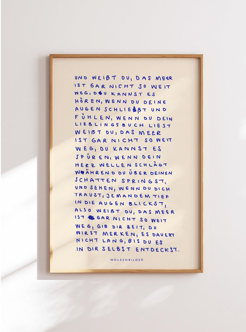 Poster No. 66 "DAS MEER IST GAR NICHT SO WEIT WEG"