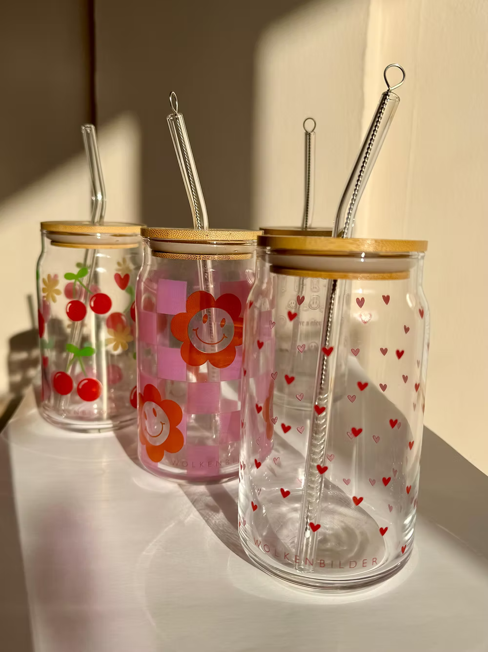 Trinkglas in verschiedenen Designs